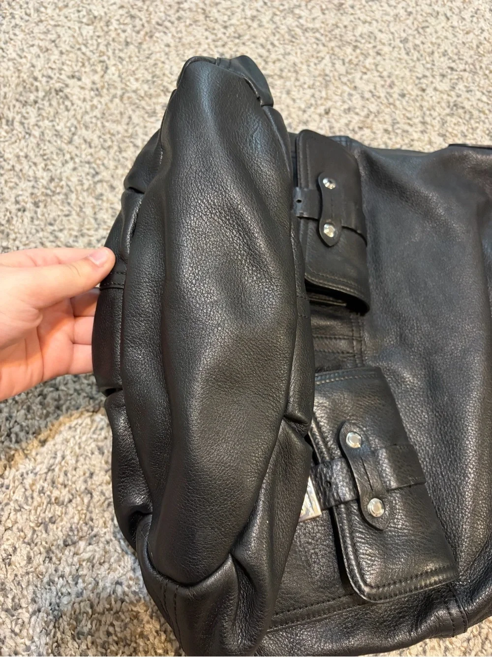 Vintage Lauren Ralph Lauren PRL Sample Development Leather Cargo Hobo Bag